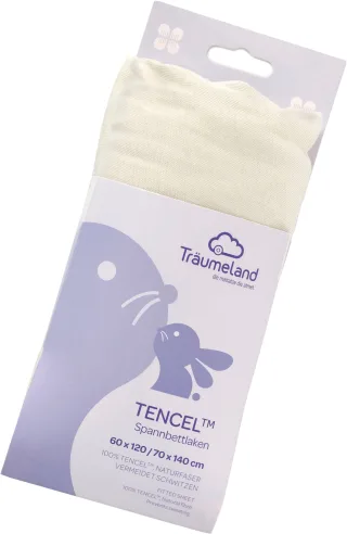 Träumeland Bettlaken "hochwertiges Spannbetttuch aus Tencel" Tencel sorgt für ein besonders trockenes, gesundes Schlafklima