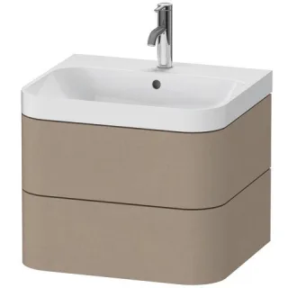 Duravit Happy D.2 Plus c-shaped Set wandhängend Leinen Matt 575x490x480 mm - HP4345O7575 HP4345O7575