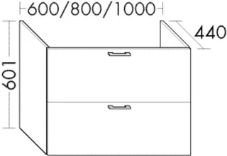 Burgbad Waschtischunterschrank zu M3 Sys30 PG4 Sana 601x1000x440 Schilf Ultramatt, WVEN100F5768 WVEN100F5768