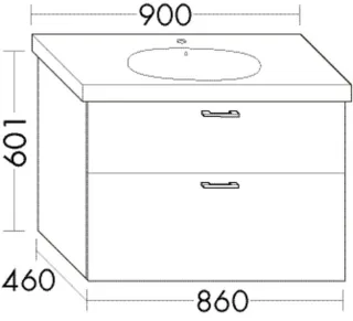 Burgbad Waschtischunterschrank Sys30 PG4 Sana 601x860x460 Schilf Ultramatt, WVZB086F5768 WVZB086F5768