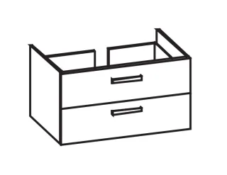 Artiqua 413 Waschtischunterschrank für Preciosa II 123291, 123292 Riviera Eiche quer NB, 413-WU2L-K1 413-WU2L-K157-7179-438