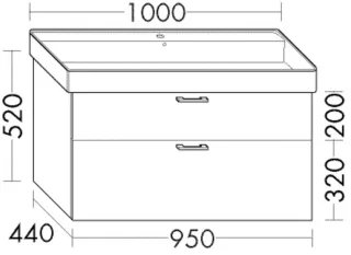 Burgbad Waschtischunterschrank Sys30 PG4 Sana 520x950x440 Lichtgrau Ultramatt, WWMK095F5769 WWMK095F5769