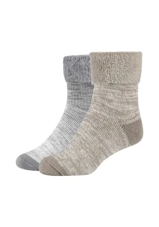 Camano Socken "warm & cozy" 2 Paar, 2 Stk. tlg. meliert, kuschelig weich