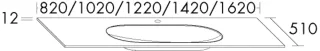 Burgbad Glas-Waschtisch Glas Matt 12x820x510 Dunkelgrau Matt, GWAY082A0109 GWAY082A0109