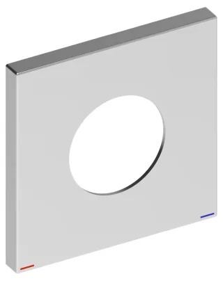 Keuco Wandrosette EHM IXMO 59551, eckig, 105x105 mm, verchromt, 59551010092 59551010092