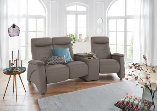 exxpo - sofa fashion 3-Sitzer "Ascoli, Kinosofa mit hohem Sitzkomfort, bequeme Armlehnen" inkl. Relaxfunktion, Ablage und Staufach, hohe Rückenlehne