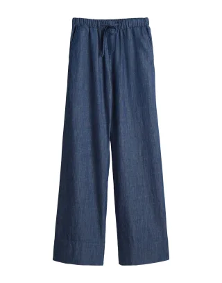 Opus - Wide Leg Jogpants - Melane blau - Gr. - 34