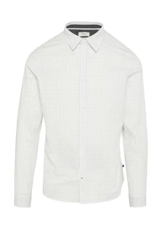 s.Oliver Red Label - Slim Fit: Gemustertes Hemd aus Baumwollstretch weiß - Gr. - M