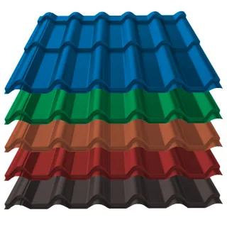 Pfannenblech Diament+ | 0,50 mm | Stahl | Modullänge 350 mm | 25 µm Polyester