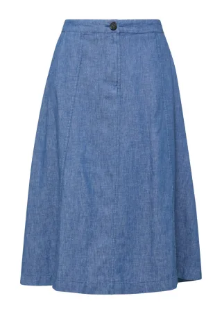 s.Oliver Red Label - Ausgestellter Midirock in A-Linie blau - Gr. - 34
