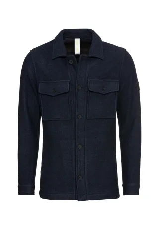 CALAMAR - Wool Blend Overjacket navy - Gr. - 54