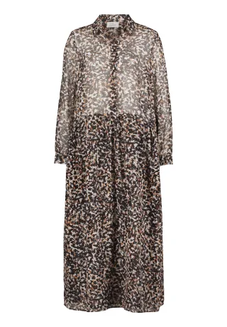 Robe Légère - Blusenkleid blue/camel - Gr. - 40