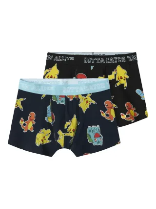 NAME IT - NKMASGAR POKEMON 2P BOXER NOOS SKY black - Gr. - 116