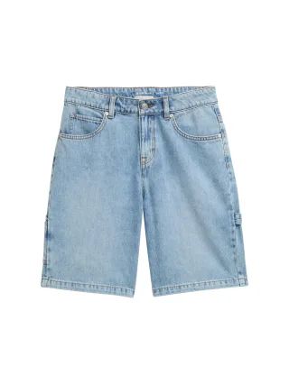 tom tailor kids - Baggy Fit Jeans Shorts used light stone blue denim - Gr. - 146