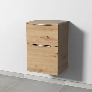 Sanipa 3way Unterschrank mit 2 Auszügen, Eiche Natural-Touch, UM14485 UM14485