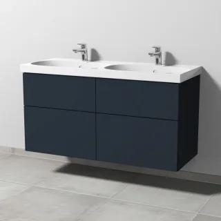 Sanipa 3way Waschtischunterbau zu Geberit Acanto Waschtisch mit 4 Auszügen, Marine-Matt SP4201R