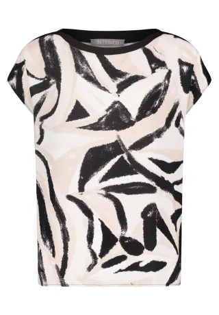 Betty & Co - Blusenshirt nature-black - Gr. - 44
