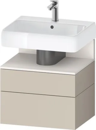 Duravit Qatego Waschtischunterbau wandhängend Taupe Supermatt 590x470x590 mm - QA4393084830010 QA4393084830010