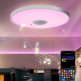 [EU Direct] Elfeland 45W 37cm/ 47W 46cm Music Ceiling Light with Built-in Bluetooth Speaker RGB+CCT 16 Million Colors St