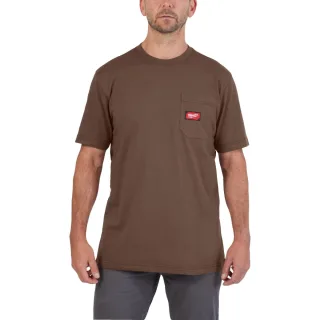 Milwaukee Arbeits-T-Shirt mit UV-Schutz Braun XXL - 4932493032