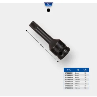 Brilliant Tools 1/2" Kraft-Bit-Stecknuss Innensechskant - BT022629