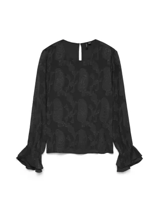 VERO MODA - VMMISHI LS TOP WVN Black - Gr. - S