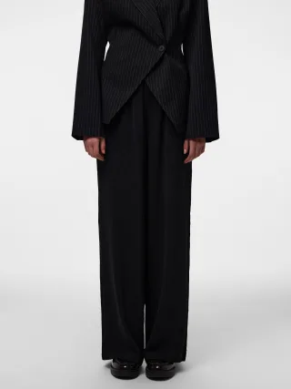 PIECES - PCTIFFANY HW WIDE PANTS WVN NOOS BC Black - Gr. - S