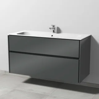 Sanipa Twiga Keramik-Set Finion mit 2 Auszügen, Anthrazit-Glanz, SL26379 SL26379