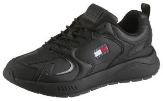 Tommy Jeans Sneaker "TJM RUNNER LEATHER", Freizeitschuh, Halbschuh, Schnürschuh mit reflektierenden Details