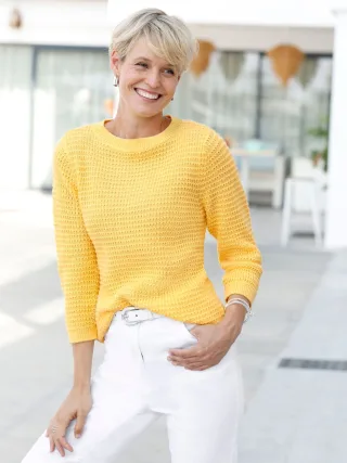 Classic Basics 3/4 Arm-Pullover "U-Boot-Pullover"