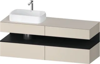 Duravit Qatego Konsolenwaschtischunterbau wandhängend Taupe Supermatt 1600x550x600 mm - QA4777016830 QA4777016830010