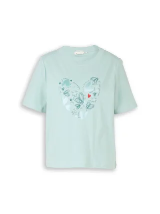 Tom Tailor - T-Shirt aus Baumwolle blue haze - Gr. - XXL