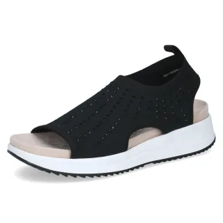 CAPRICE - Da.-Sandalette black knit - Gr. - 37
