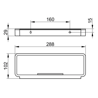 Keuco Duschkorb Plan 14958, komplett, verchromt/schwarzgrau, 14958010037 14958010037