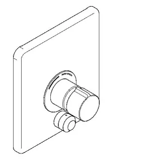 KWC Aquarotter Duscharmatur, F5, hydr., Mischer, UP, Umrüstung AQRM657/675, ABE, 2030058484 2030058484