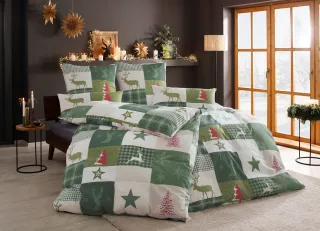 OTTO home Bettwäsche "Nicholas" 2 Stk. Weihnachtsbettwäsche, Winter, in 3 Qualitäten verfügbar