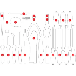 KS Tools Leere Schaumstoffeinlage zu 811.1032 - 811.1032-97