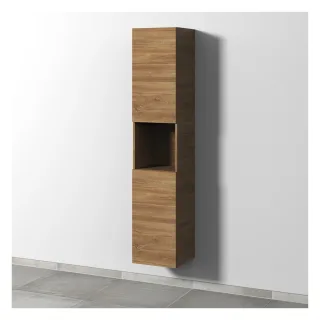 Sanipa 3way Hochschrank mit 2 Türen und 1 offenem Fach, Eiche-Kansas SM11459