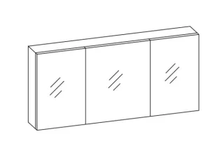 Artiqua Spiegelschrank , Sanremo Eiche quer NB, 070-SET-3-15-428 070-SET-3-15-428