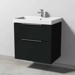 Sanipa 3way Waschtischunterbau zu Villeroy & Boch Avento Waschtisch mit 2 Auszügen, Vulkan-Matt UP6221V