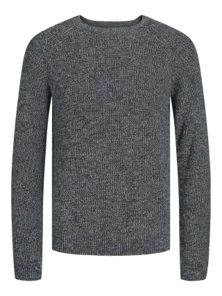 JACK&JONES - JPRMULTICOLOR KNIT CREW NECK maritime blue - Gr. - XXL