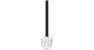 Giese WC Bürste, Stiel in schwarz matt, Bürstenkopf weiss, 81171-14 81171-14