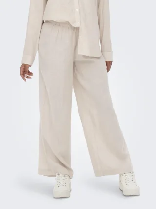 ONLY - ONLBRUXELLES HW LINEN BLEN PANT PNT NOOS Moonbeam - Gr. - XL/32