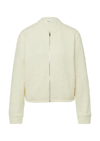 s.Oliver - Sweatshirt Jacke beige - Gr. - 42