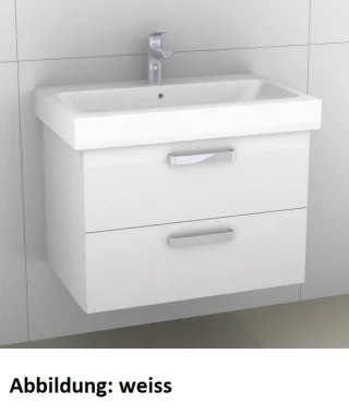 Artiqua 413 Waschtischunterschrank für iCon 124075, 124078 Weiß Hochglanz Select, 413-WU2L-K02-7160- 413-WU2L-K02-7160-125