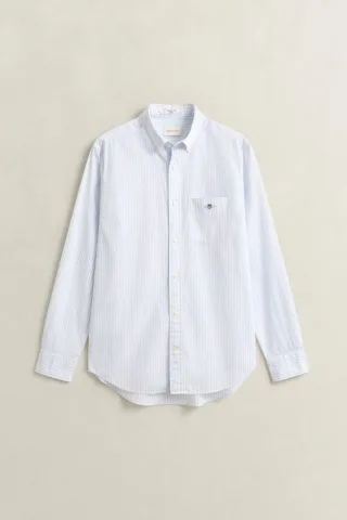 GANT - Classic Popeline-Hemd mit Streifen light blue - Gr. - XL
