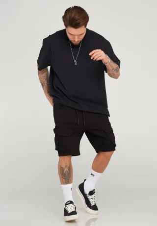 behype Shorts "STANLAY" mit modischen Cargotaschen