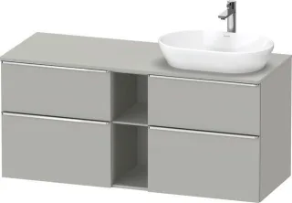 Duravit D-Neo Konsolenwaschtischunterbau wandhängend Betongrau Matt 1400x550x664 mm - DE4970R1007000 DE4970R10070000