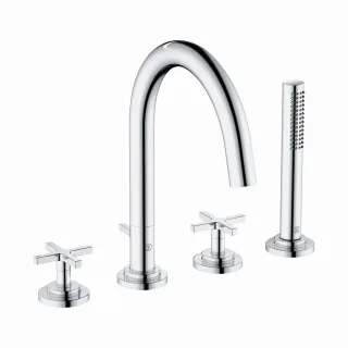 KLUDI NOVA FONTE 4Loch Wannenarmatur CLASSIC chrom, 204250520 204250520