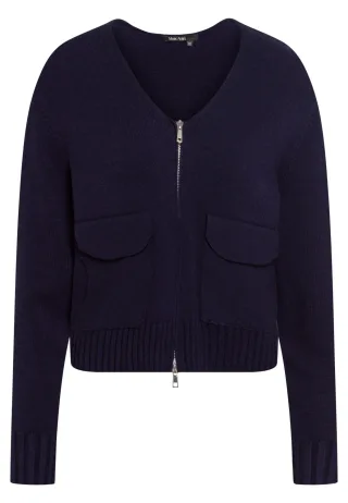Marc Aurel - Strickjacke mit Reißverschluß navy - Gr. - 44